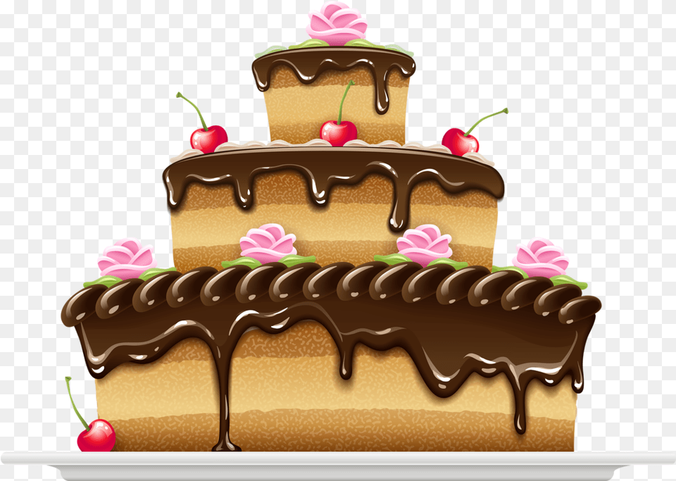 Happy Birthday Clipart Chocolate Cake Birthday Cake Birthday Cake Background, Birthday Cake, Cream, Dessert, Food Free Transparent Png