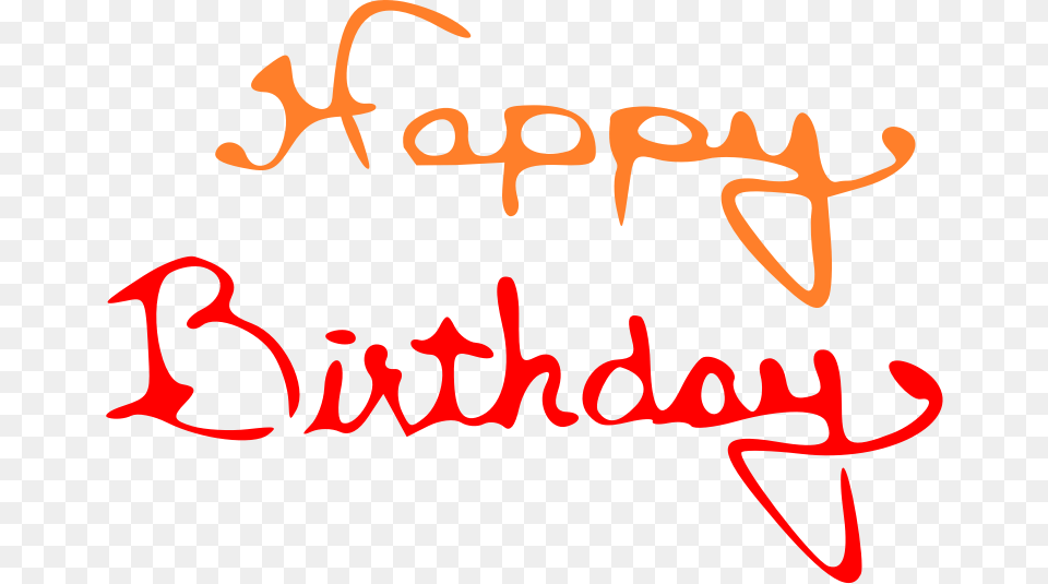Happy Birthday Clipart Font, Handwriting, Text Free Png Download