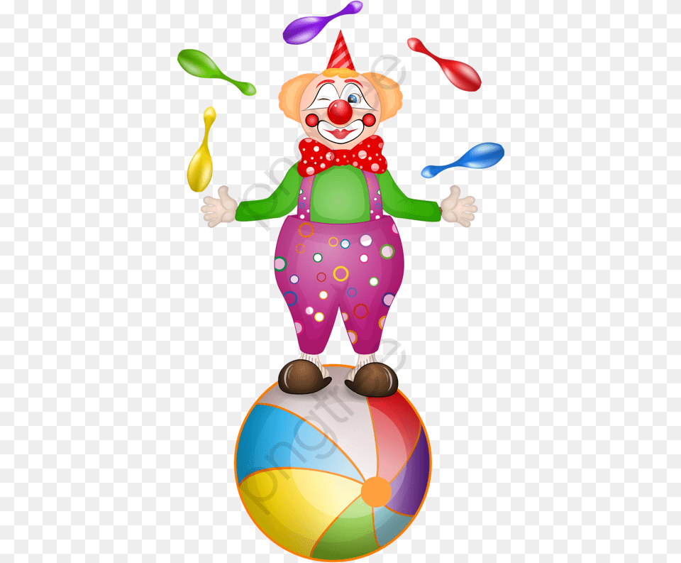 Happy Birthday Clown Cute, Juggling, Person, Baby, Performer Png Image