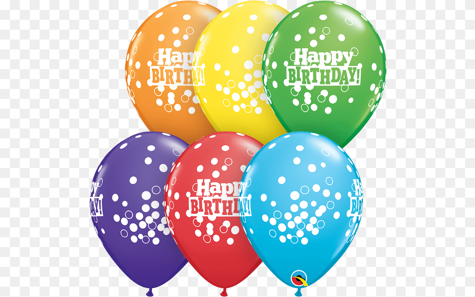 Happy Birthday Confetti Inflated Latex Balloon Jungle Free Png