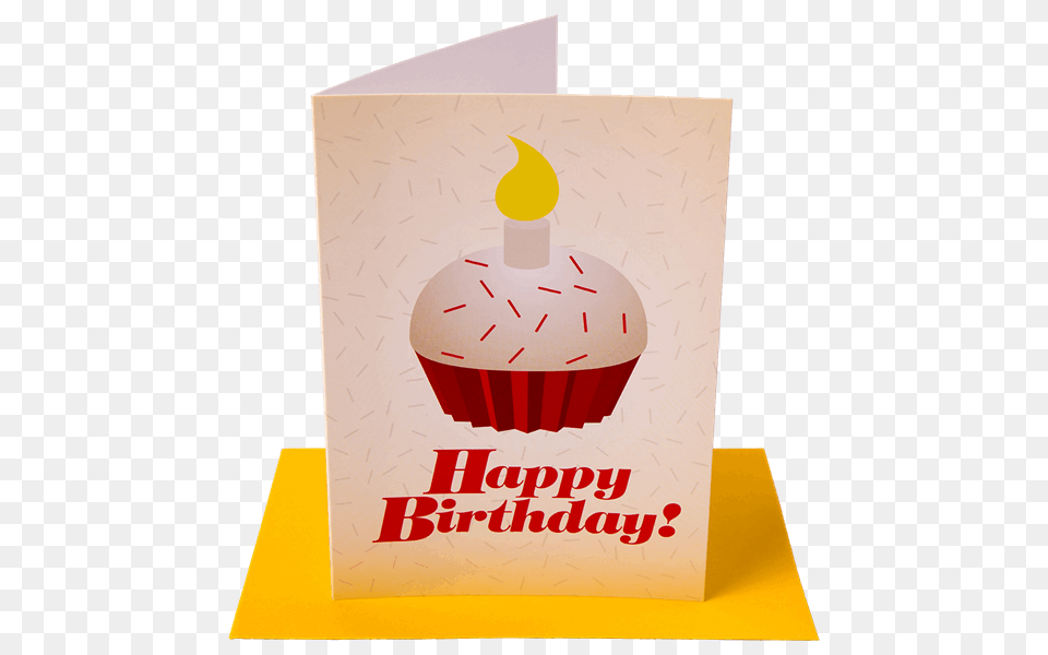 Happy Birthday Cupcake Greeting Card, Mail, Greeting Card, Envelope, Dessert Png