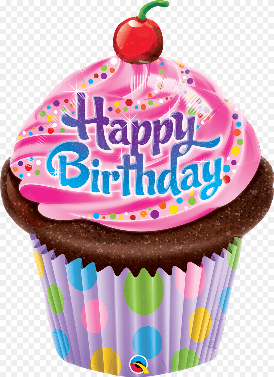 Happy Birthday Cupcake Happy Birthday Girl Cupcake, Cake, Cream, Dessert, Food Free Png