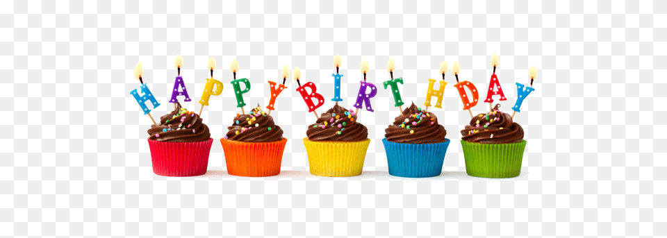 Happy Birthday Cupcakes, Cake, Cream, Cupcake, Dessert Free Png Download