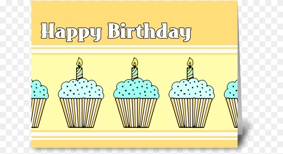 Happy Birthday Cupcakes Greeting Card Cupcake, Cake, Cream, Dessert, Food Free Transparent Png