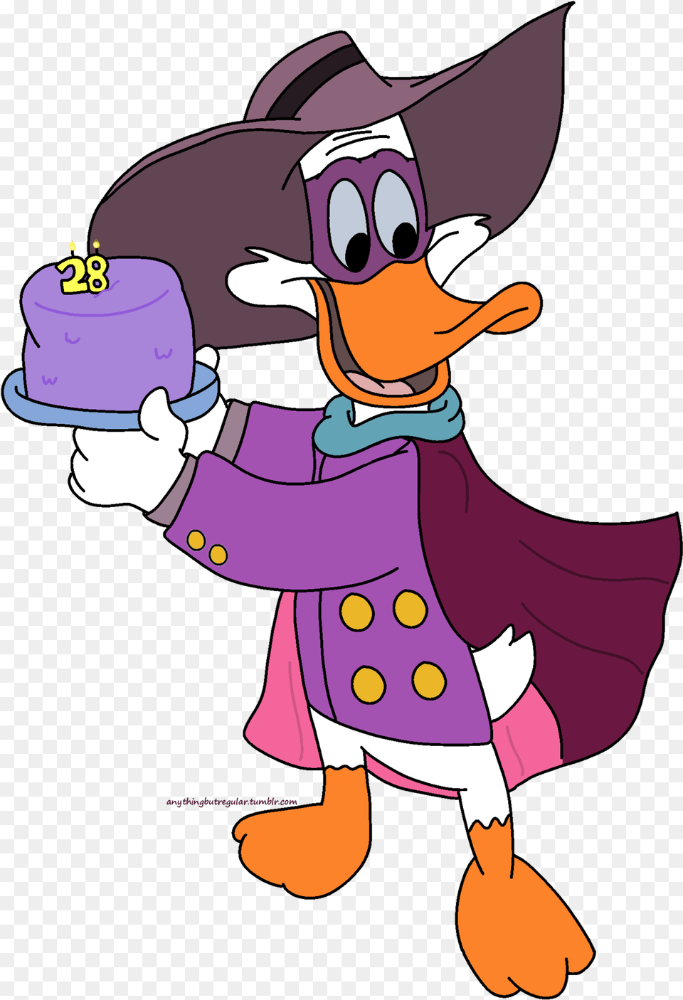 Happy Birthday Darkwing Duck, Cartoon, Baby, Person, Purple Free Png