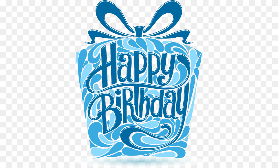 Happy Birthday Design Elements Feliz Azul, Text, Ice Free Png