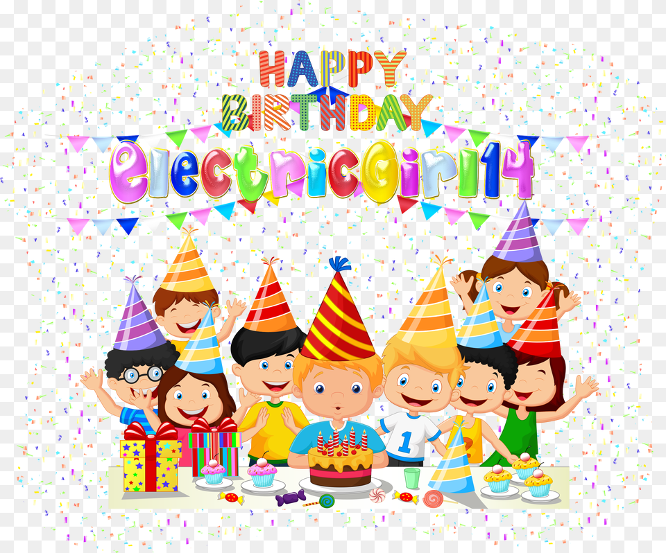 Happy Birthday Electricgirl14 By Creaciones Jean Birthday Birthday Celebration Clipart, Person, People, Hat, Clothing Png