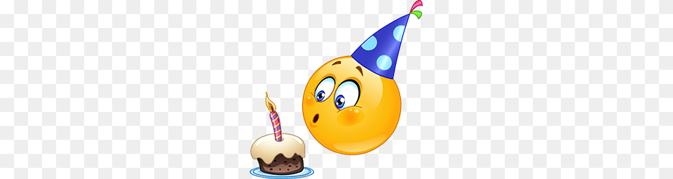 Happy Birthday Emoji Emoticons For Clip Art Happy Birthday, Person, People, Clothing, Hat Png