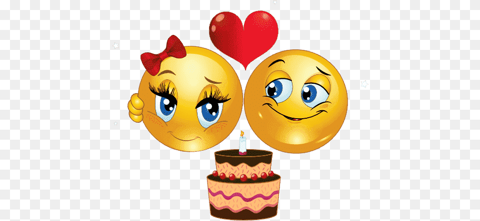 Happy Birthday Emoji Pic Engaged Smiley, People, Person, Birthday Cake, Cake Png Image