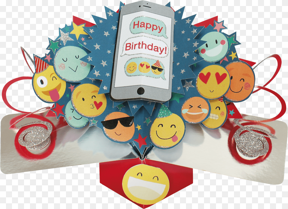 Happy Birthday Emoji Pop Emoji Happy Birthday Card Free Transparent Png