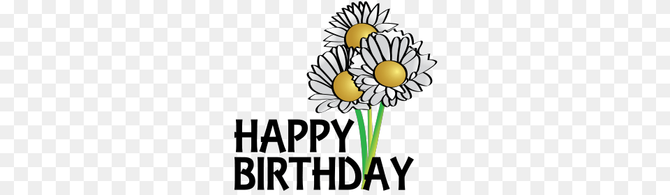 Happy Birthday Flowers Clipart, Daisy, Flower, Plant, Chandelier Free Transparent Png