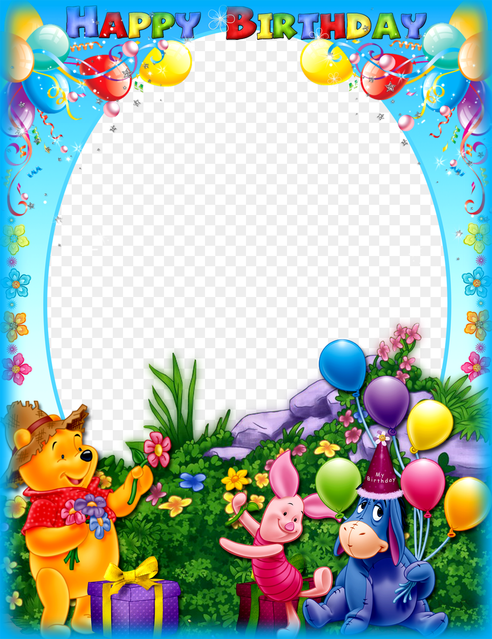Happy Birthday Frame, People, Person, Balloon, Art Free Png Download