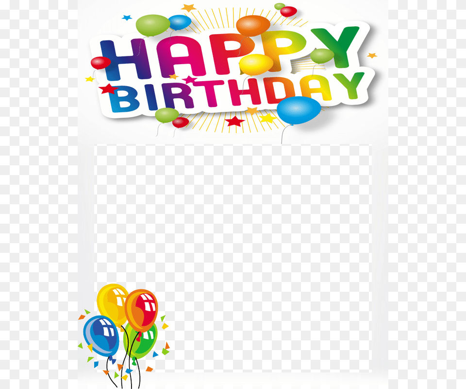 Happy Birthday Frame Birthday Photo Frame, Balloon, People, Person Png
