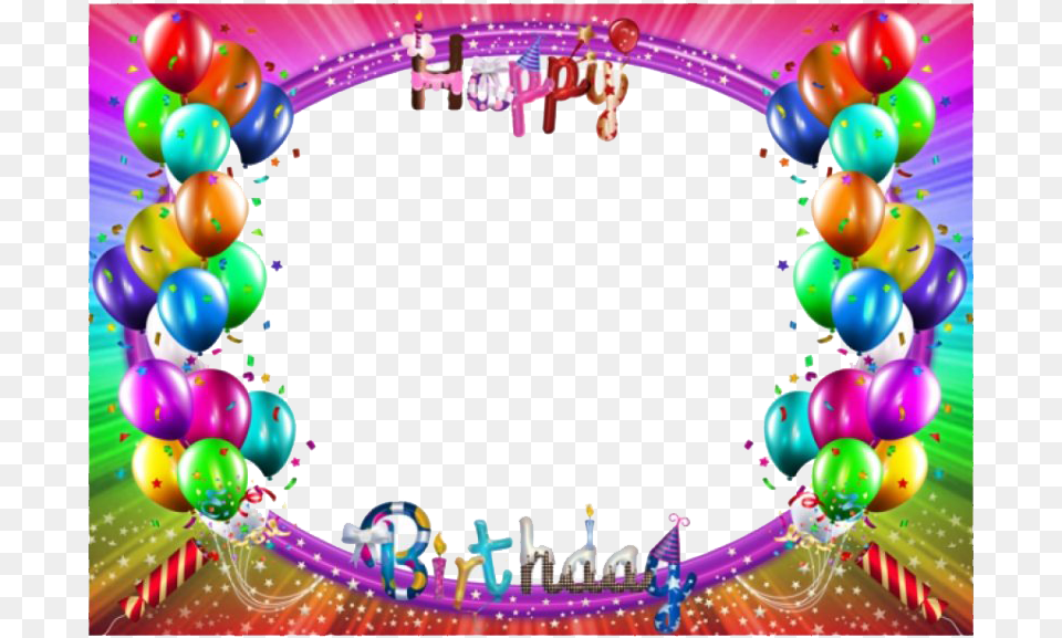 Happy Birthday Frame Hd Happy Birthday Background, Balloon, Art, Graphics Free Png Download