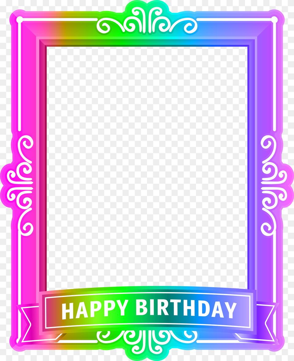 Happy Birthday Frame M Transparent, Blackboard Free Png