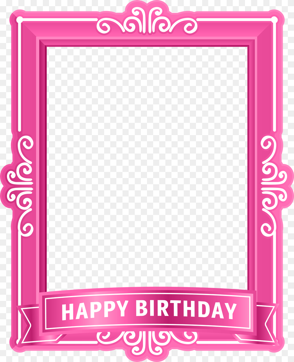 Happy Birthday Frame Pink Clip Art, Blackboard Free Transparent Png