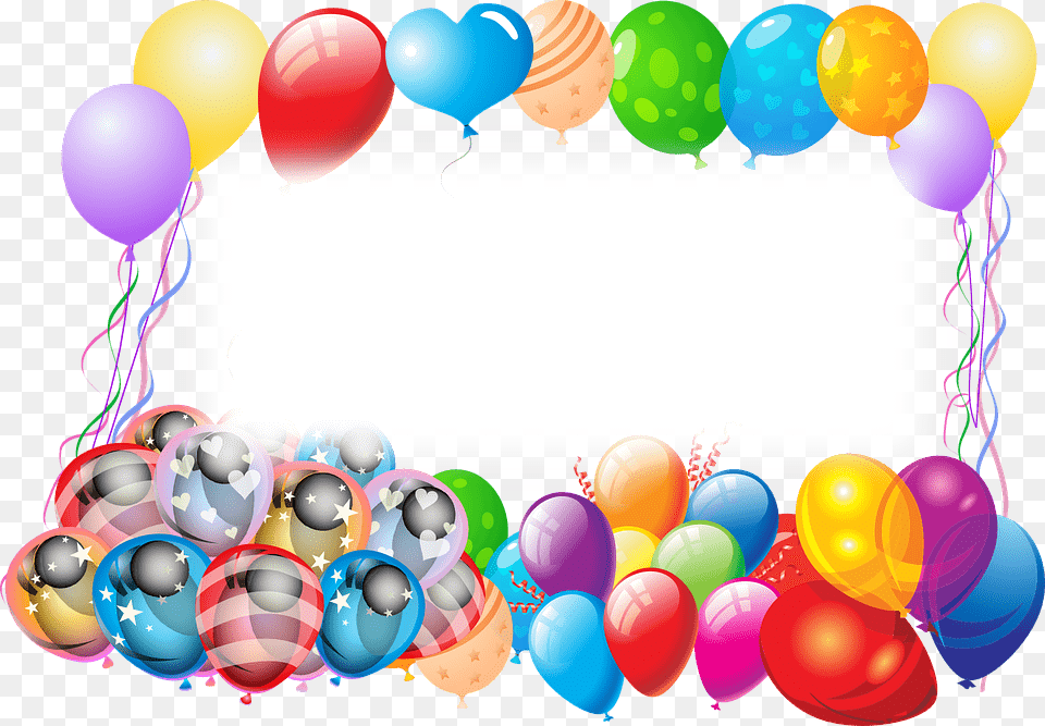 Happy Birthday Frame With Balloons, Balloon, People, Person Free Png Download