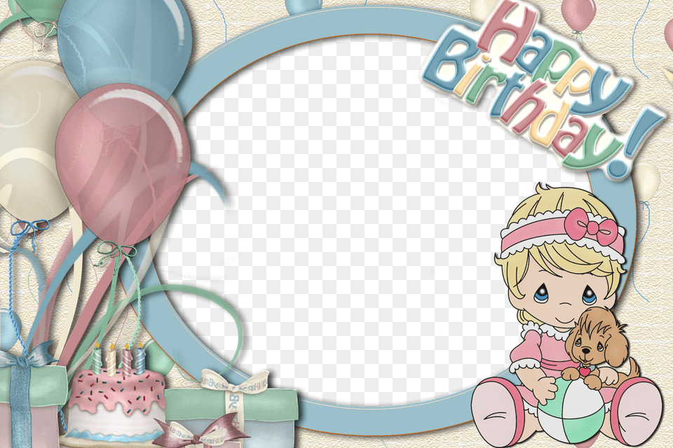 Happy Birthday Frames And Borders, Person, People, Balloon, Baby Free Transparent Png