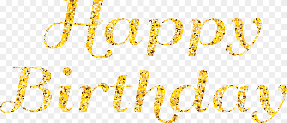 Happy Birthday Free Clip Art Calligraphy, Text, Gold, Animal, Reptile Png