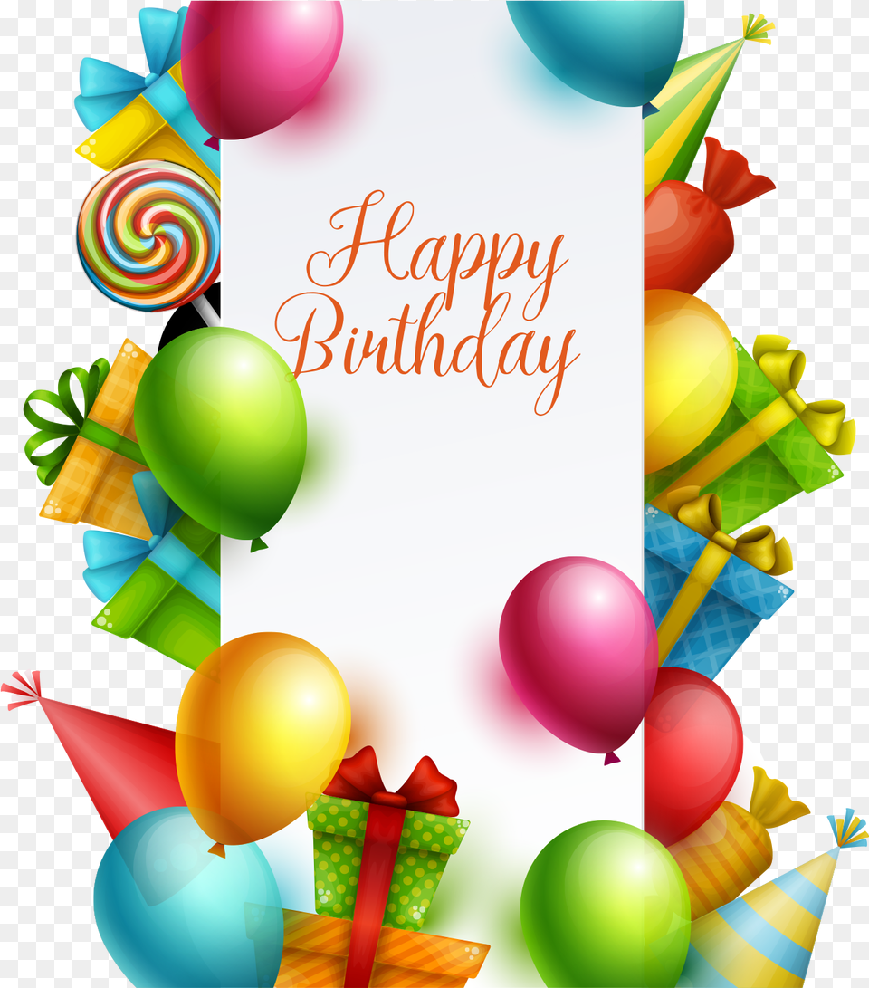 Happy Birthday Gift Vector Colorful Birthday Happy Birthday, People, Person, Balloon, Clothing Png