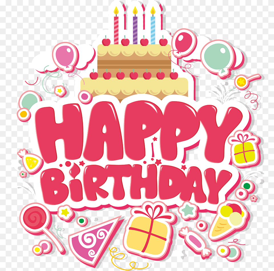 Happy Birthday Girl Clipart, Birthday Cake, Cake, Cream, Dessert Free Png Download