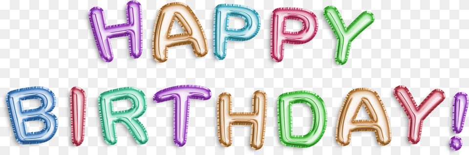 Happy Birthday Gold Download, Light, Neon, Text Free Png