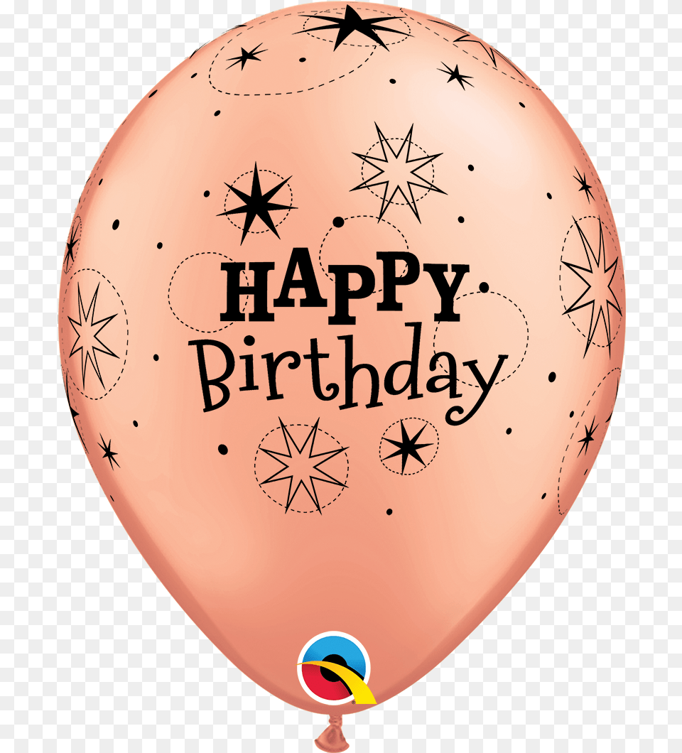 Happy Birthday Gold Sparkling Rose Gold Happy Birthday Happy Birthday Rose Gold Latex, Balloon, Clothing, Hardhat, Helmet Free Transparent Png