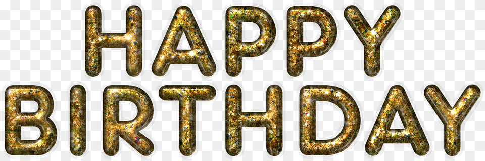 Happy Birthday Golden Letters Gold Birthday Logo Transparent Background, Text, Number, Symbol Free Png