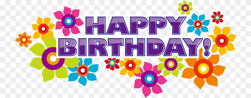 Happy Birthday Happy Birthday Font, Art, Floral Design, Graphics, Pattern Free Png Download
