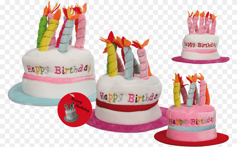 Happy Birthday Hat Birthday, Birthday Cake, Cake, Cream, Dessert Png