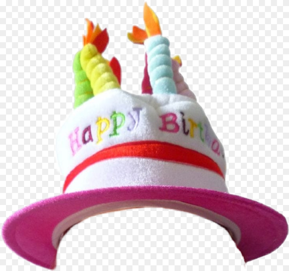 Happy Birthday Hat Picsart Sticker Happy Birthday Stickers Cap, Birthday Cake, Cake, Clothing, Cream Free Png Download