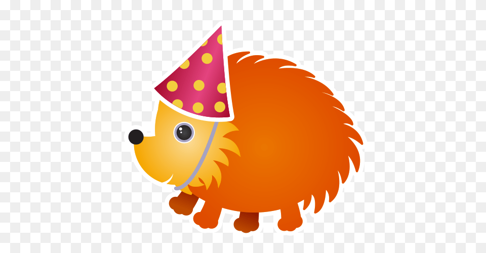 Happy Birthday Hedgehog, Clothing, Hat, Animal, Fish Png
