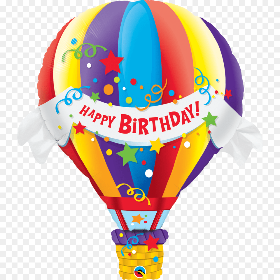 Happy Birthday Hot Air Balloon, Aircraft, Transportation, Vehicle, Hot Air Balloon Free Transparent Png