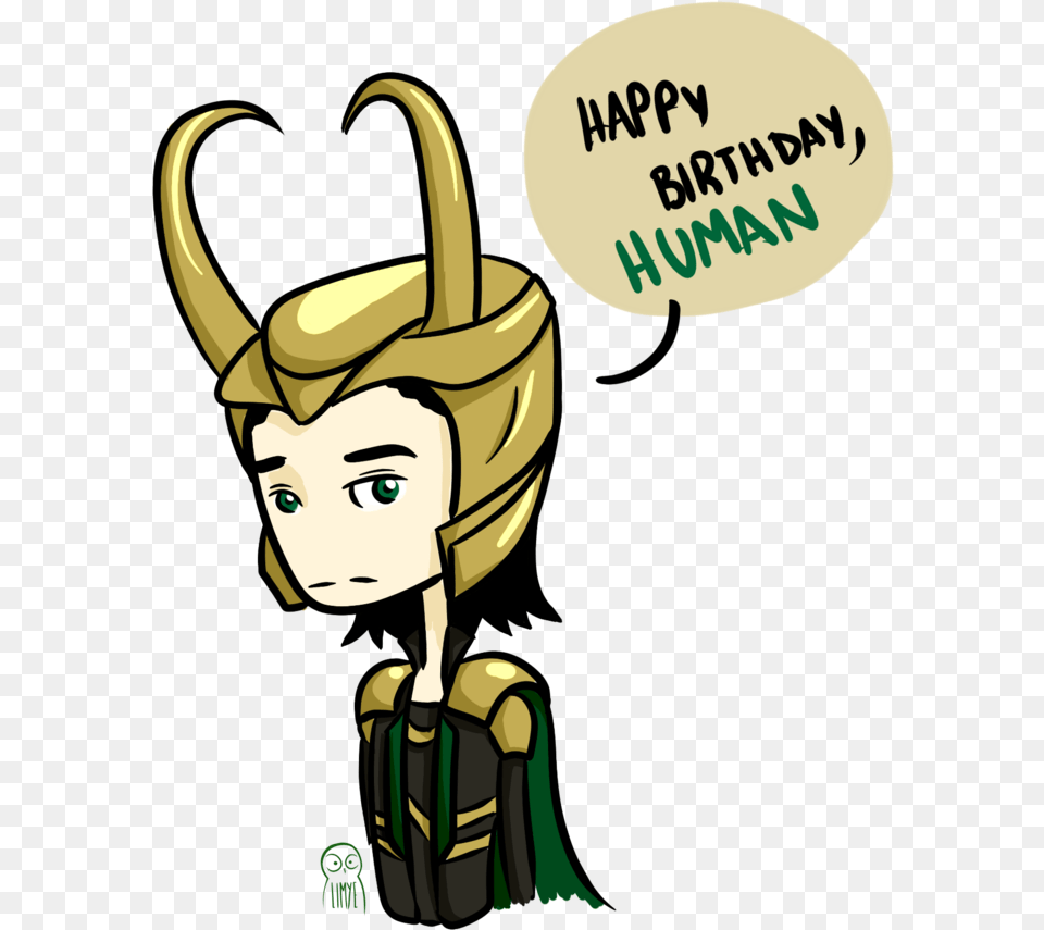 Happy Birthday Human By Bahelen Marvel Happy Birthday Loki, Book, Comics, Publication, Person Free Png