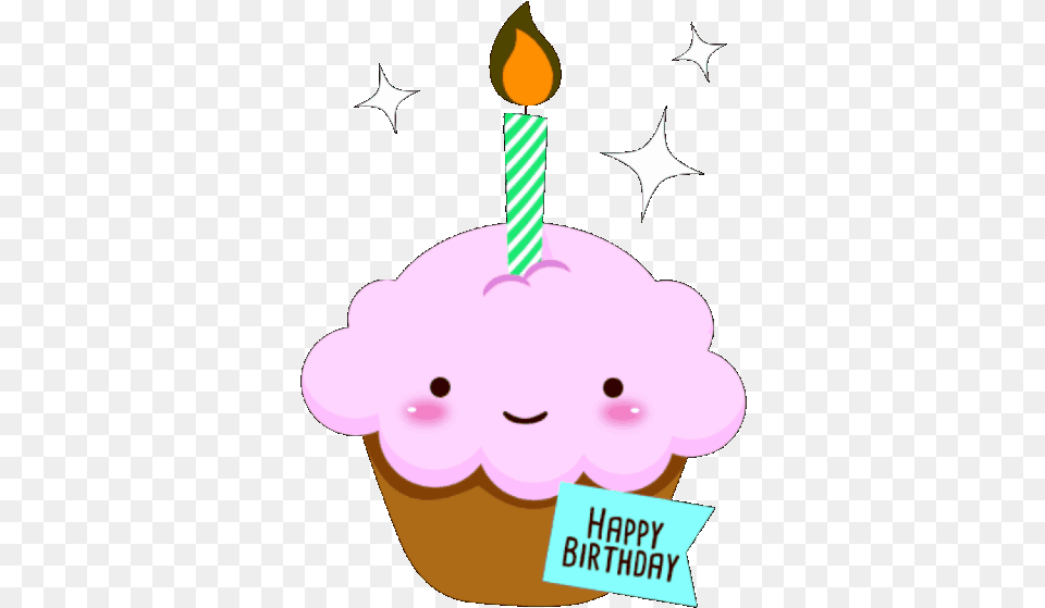 Happy Birthday I Wishes Gif Cute Gif Birthday Wishes, Cupcake, Birthday Cake, Cake, Cream Png Image