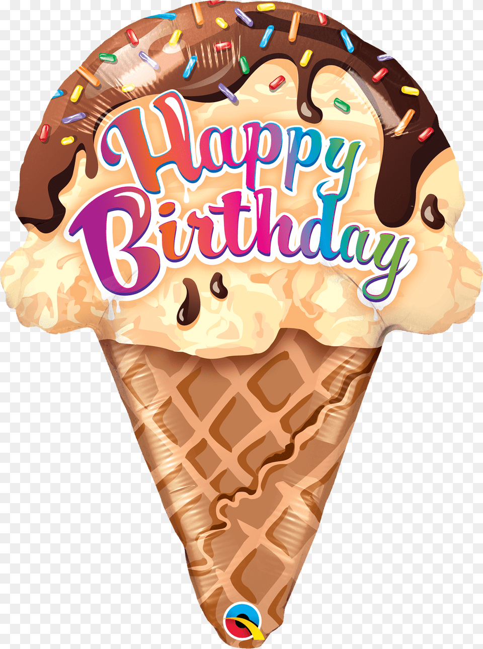 Happy Birthday Ice Cream Cone, Dessert, Food, Ice Cream, Person Png Image