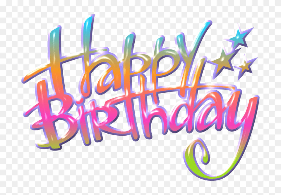 Happy Birthday Image, Light, Text Free Png Download