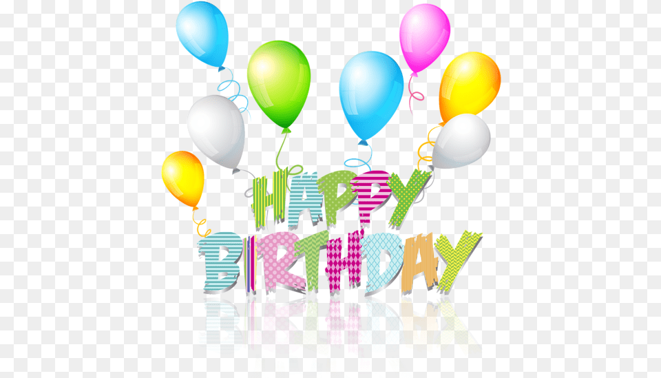 Happy Birthday Images Happy Birthday Text With Balloons, Balloon, People, Person, Face Free Png Download