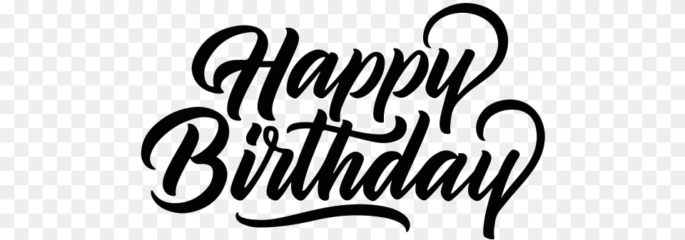 Happy Birthday Images Transparent Calligraphy, Handwriting, Text Png