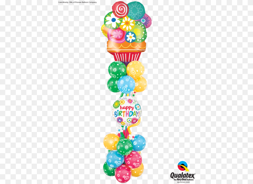 Happy Birthday In Column, Balloon, Food, Sweets, Candy Png