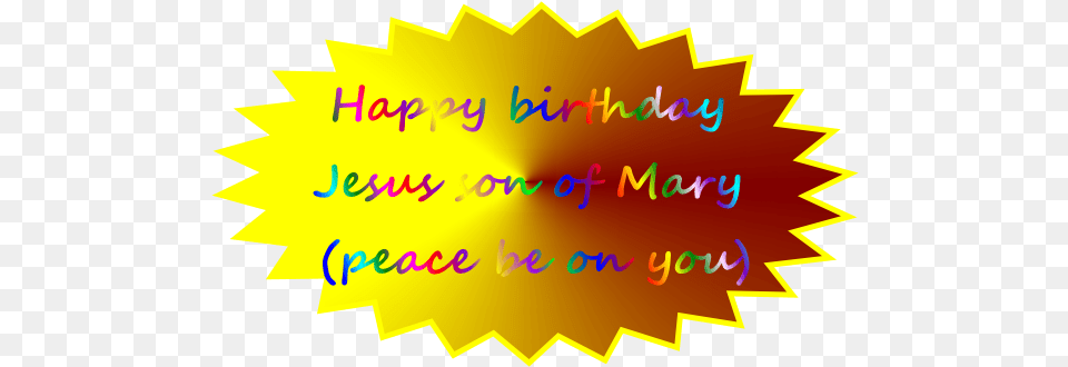 Happy Birthday Jesus Son Of Mary Sprocket, Text Free Png