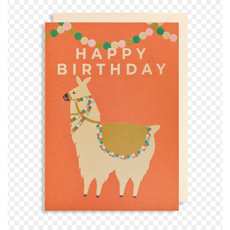 Happy Birthday Lama Greeting Card Llama, Envelope, Greeting Card, Mail, Animal Png Image