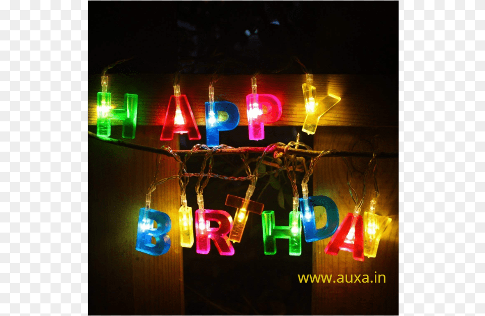 Happy Birthday Led Lighting Decoration For Birthday Party, Light, Electronics Png