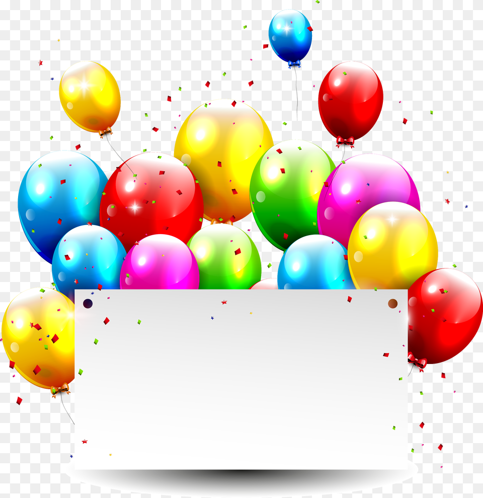 Happy Birthday Live Message Birthday Background For Text, Balloon, White Board Png