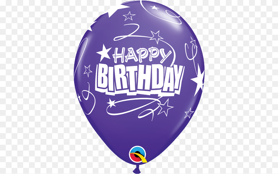 Happy Birthday Loops Amp Stars Balloon, Clothing, Hardhat, Helmet Png Image