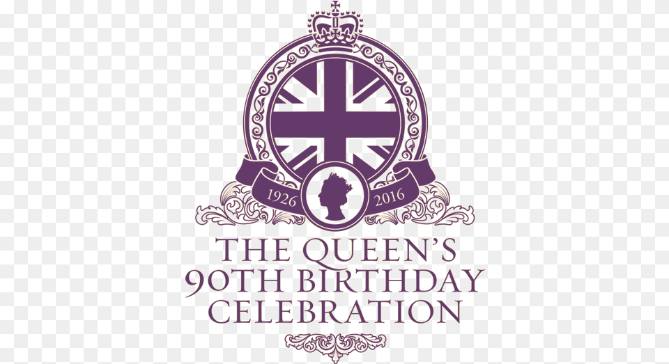 Happy Birthday Ma Queens 90th Birthday Celbrartion, Logo, Badge, Symbol, Cross Free Png