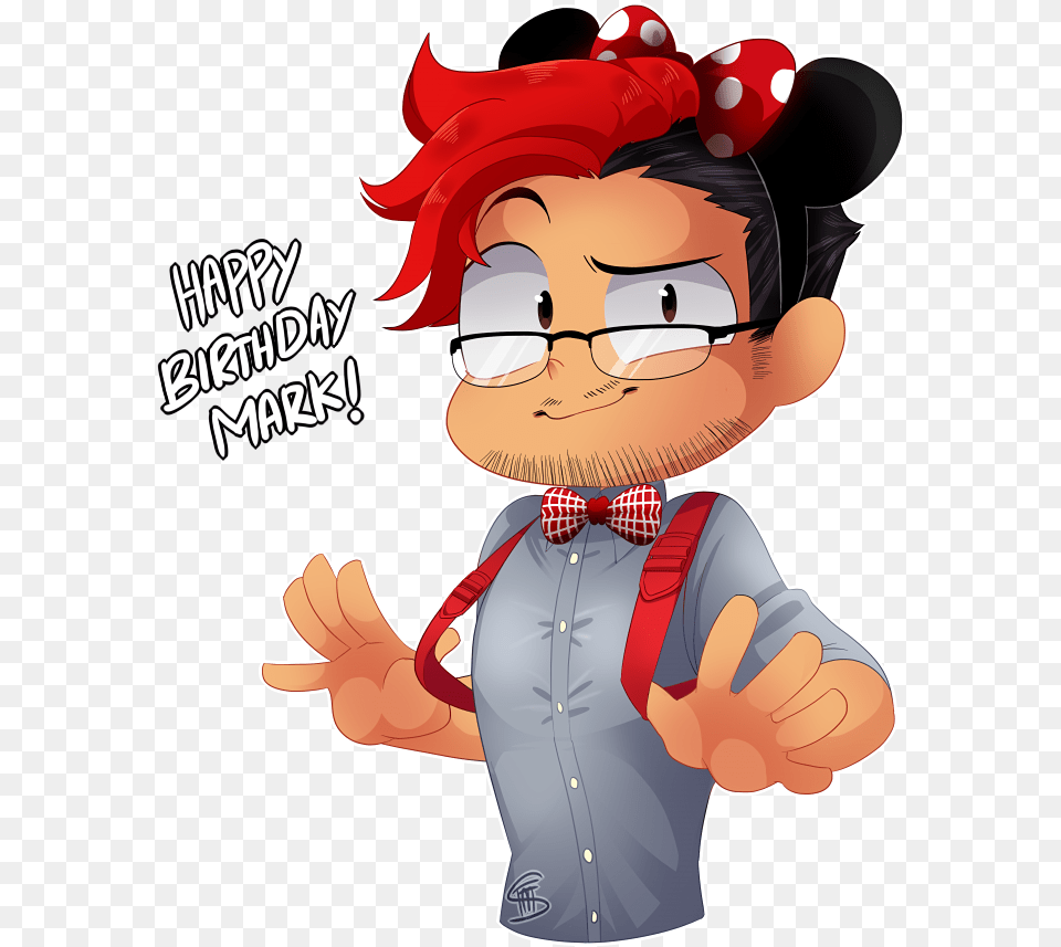 Happy Birthday Markimoo By Floatingmegane San Cartoon, Book, Comics, Publication, Baby Free Png Download