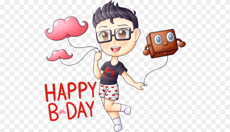 Happy Birthday Markiplier By Snow Songstress Cartoon, Baby, Book, Comics, Person Free Png