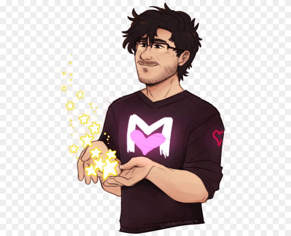 Happy Birthday Markiplier I M Terrible With Words Markiplier Cartoon, T-shirt, Clothing, Person, Man Free Png Download