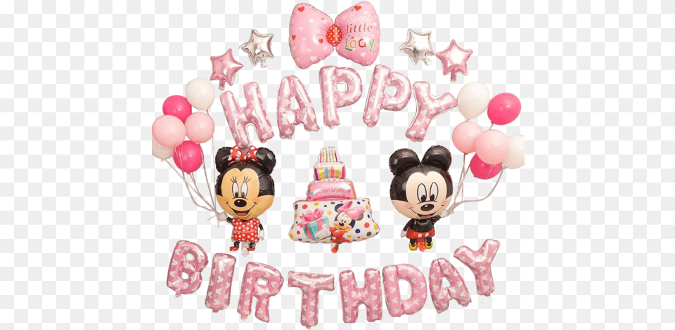 Happy Birthday Mickey Minnie Mouse Happy Birthday Minnie Mouse Balloon, Person, People, Party, Fun Free Png Download